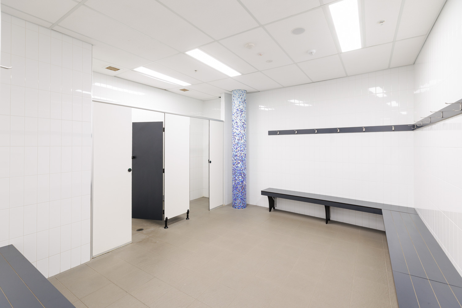 A photo of toilets and changing room facilities