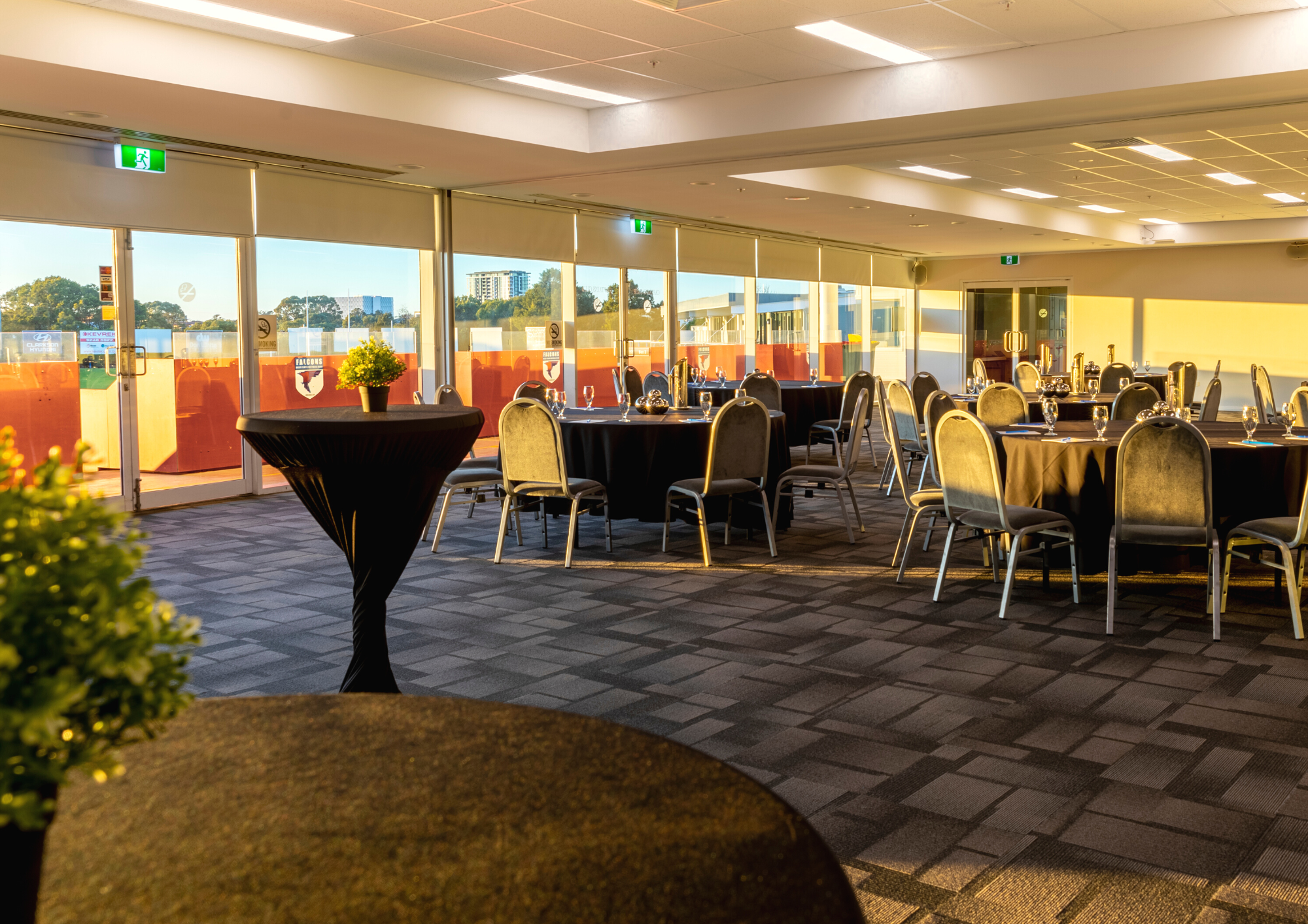 A photo of one of the hospitality suites