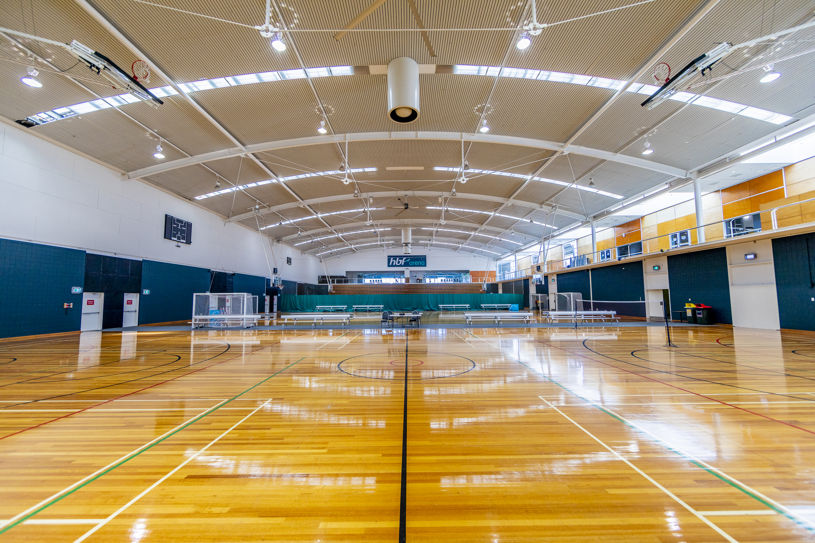 Multiple indoor basketball courts