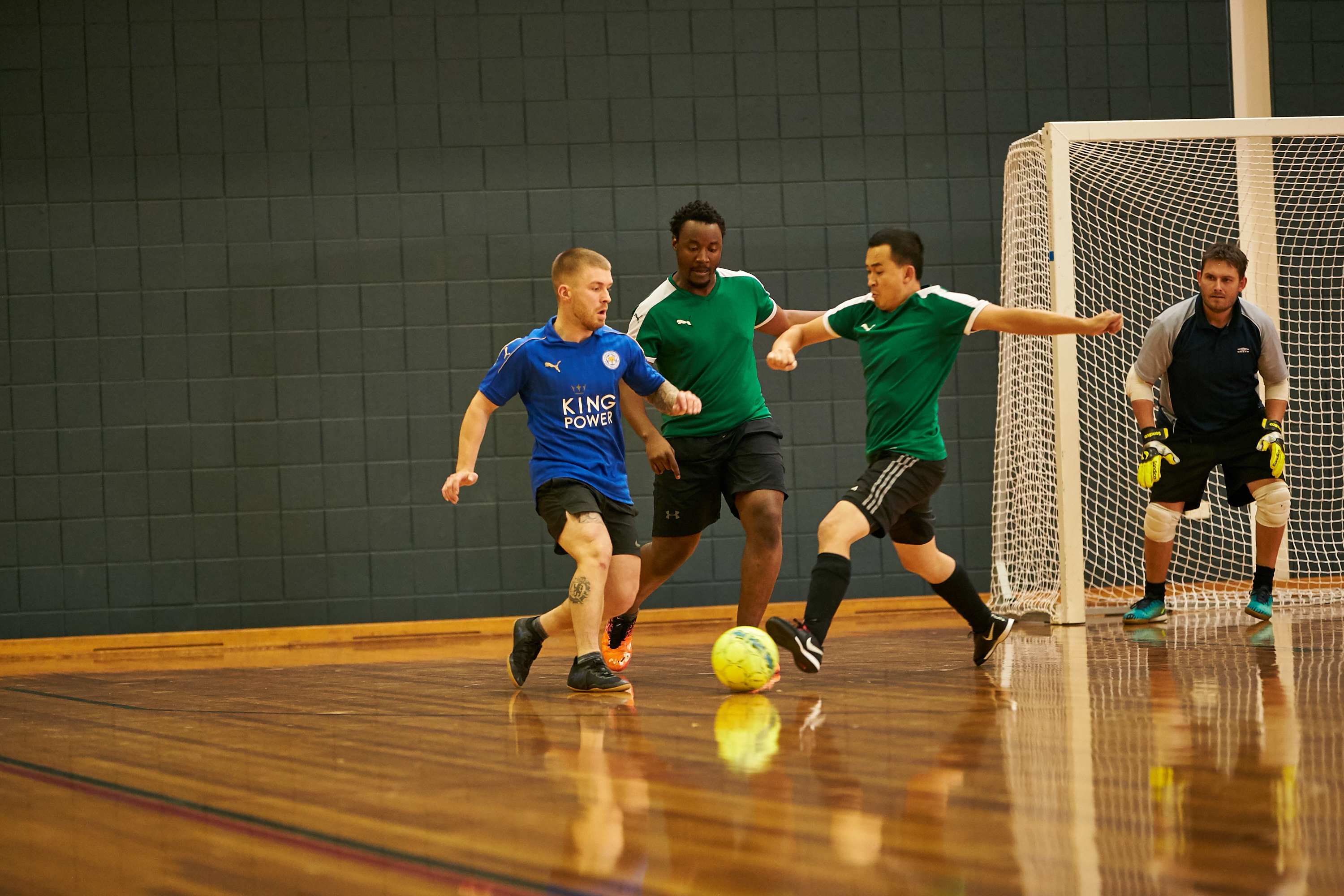 Men's futsal game in progress